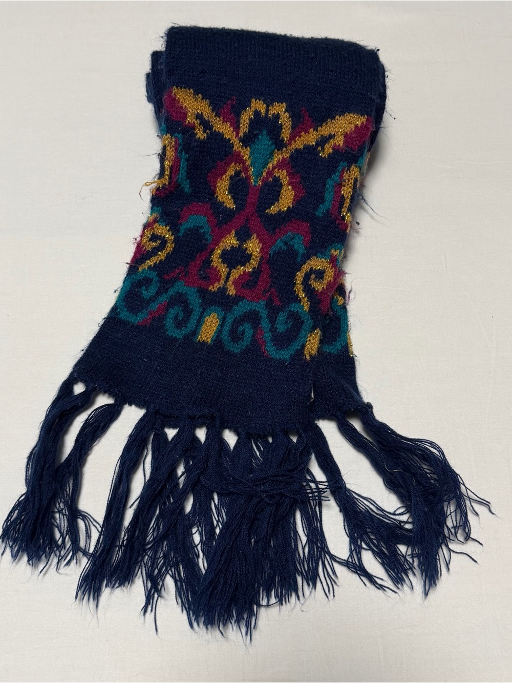 Vintage 90s Acrylic Knitted Scarf